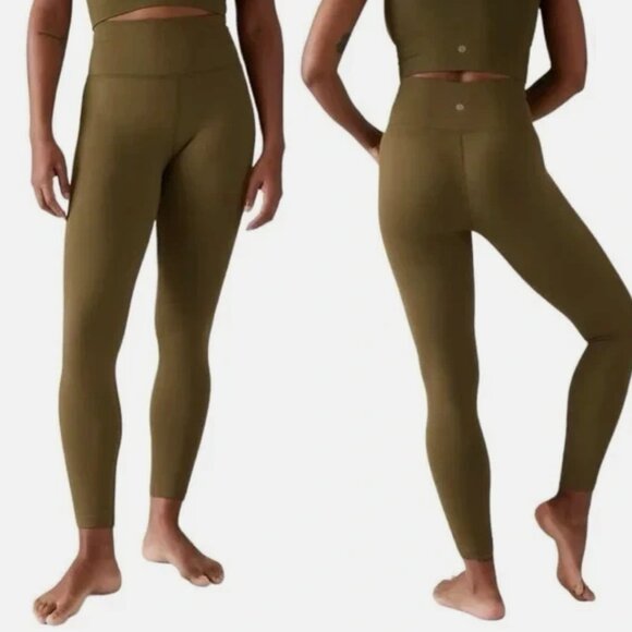 Aurora Seamless Tight Ribbed Leggings Acacia Olive Green - Picture 1 of 5